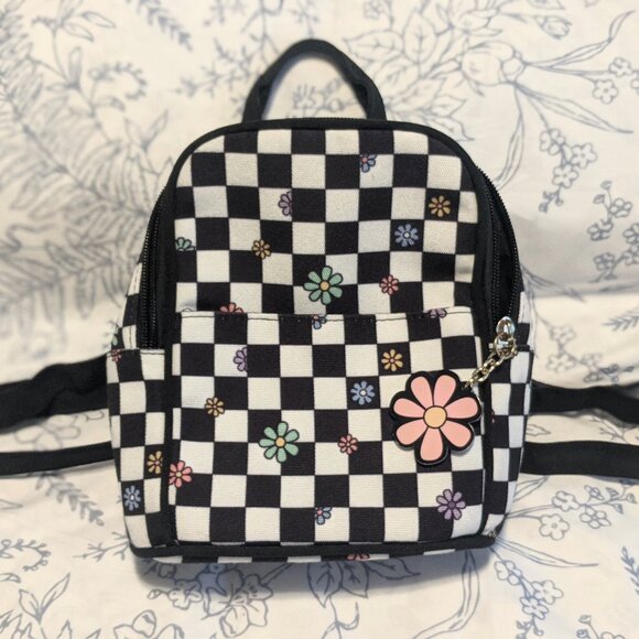 Like Dreams Checkered Daisies Mini Backpack - Picture 1 of 8
